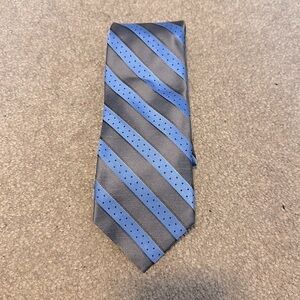 Pronto Uomo tie 100 silk blue brown